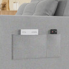 3-in-1 Pull-Out Sofa Bed Sleeper Chair, Adjustable Upholstered Lounge Couch