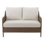 Mainstays Outdoor Patio Loveseat, Hand-Woven Wicker, 29.13in D x 46.25in W x 30.3in H - Chelsea