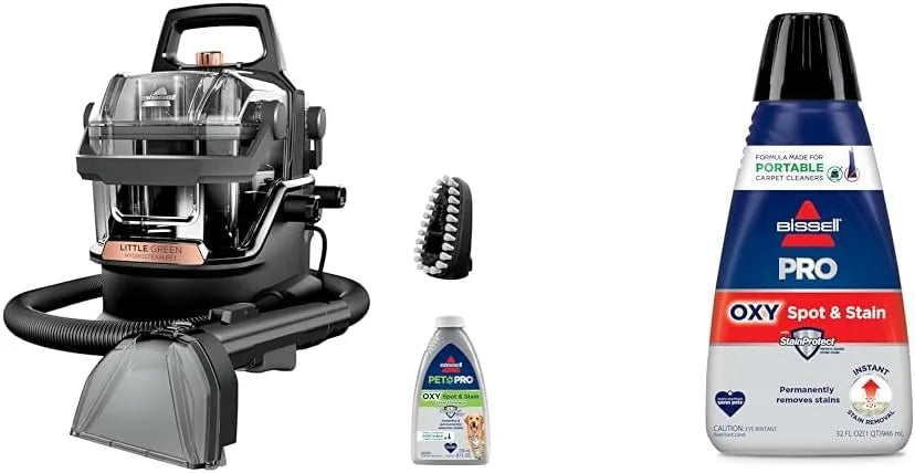 Bissell Little Green HydroSteam Portable Carpet And Upholstery Cleaner, Black And Copper Harbor - 3618