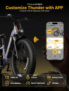 Jasion Electric Bike 1500W, 30+ MPH, 35-80 Miles, 26 in x 4 in Fat Tires - THUNDER