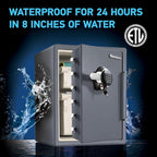 1.23 Cu Ft Waterproof And Fireproof Digital Safe Box - Alloy Steel