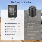EAST OAK 30 in Outdoor Electric Smoker With Built-In Meat Probe