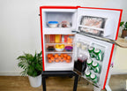 Frigidaire Retro Two-Door Compact Refrigerator With Freezer, 3.1 Cu. Ft., Red