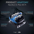 Dolphin Nautilus CC Plus Wi-Fi Robotic Pool Vacuum Cleaner For In-Ground Pools Up To 50 FT - Nautilus CC Plus Wi-Fi