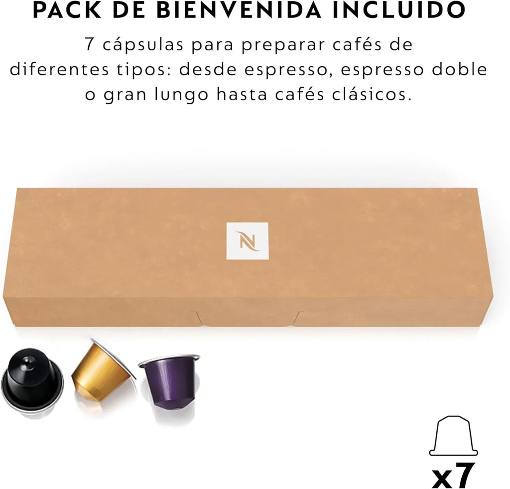 Nespresso De'Longhi Inissia Capsule Coffee Machine 19 Bar, Black - EN80.B