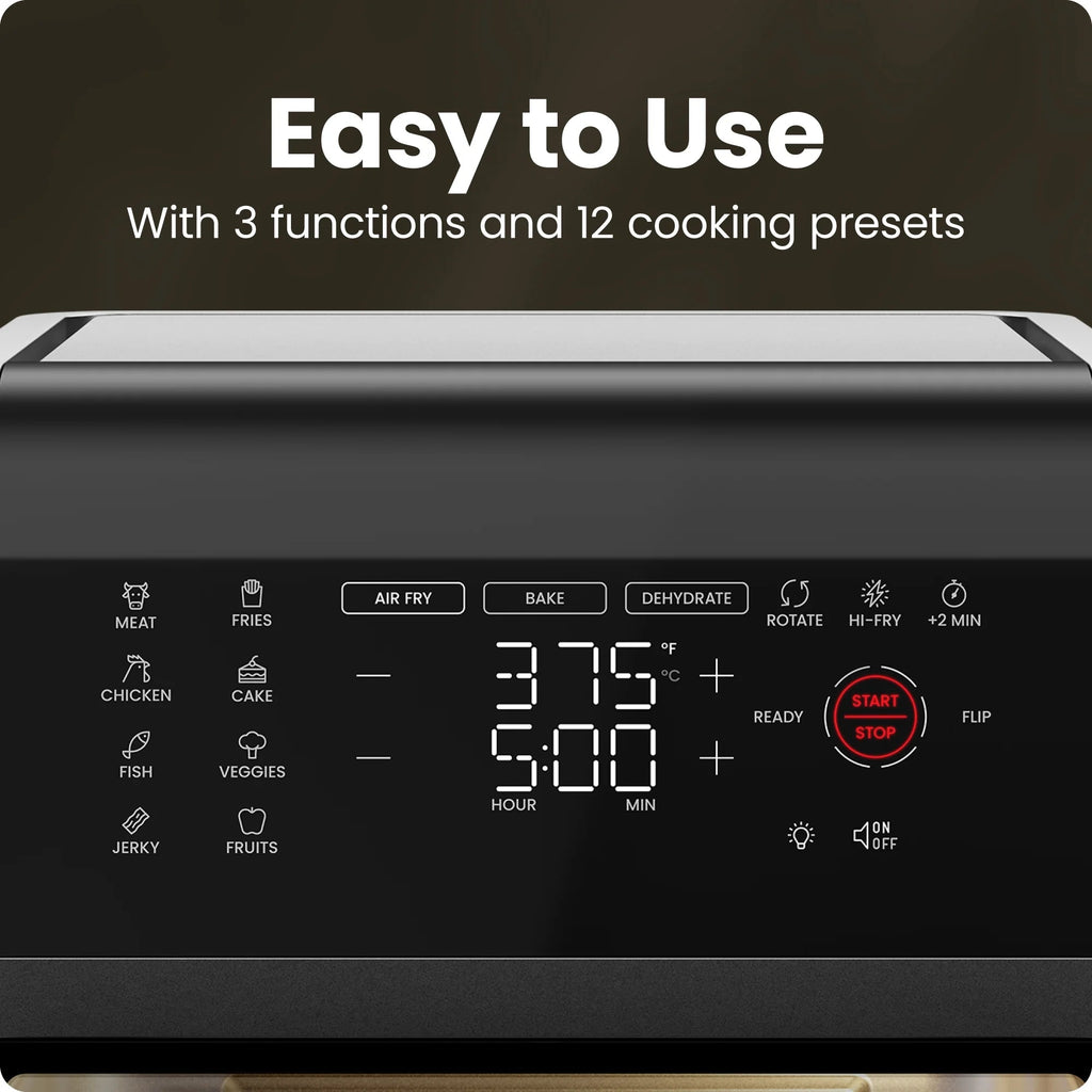 Chefman Digital Air Fryer With Rotisserie, 10 Qt, 17 Presets - CRJ38-10-RDO-V2