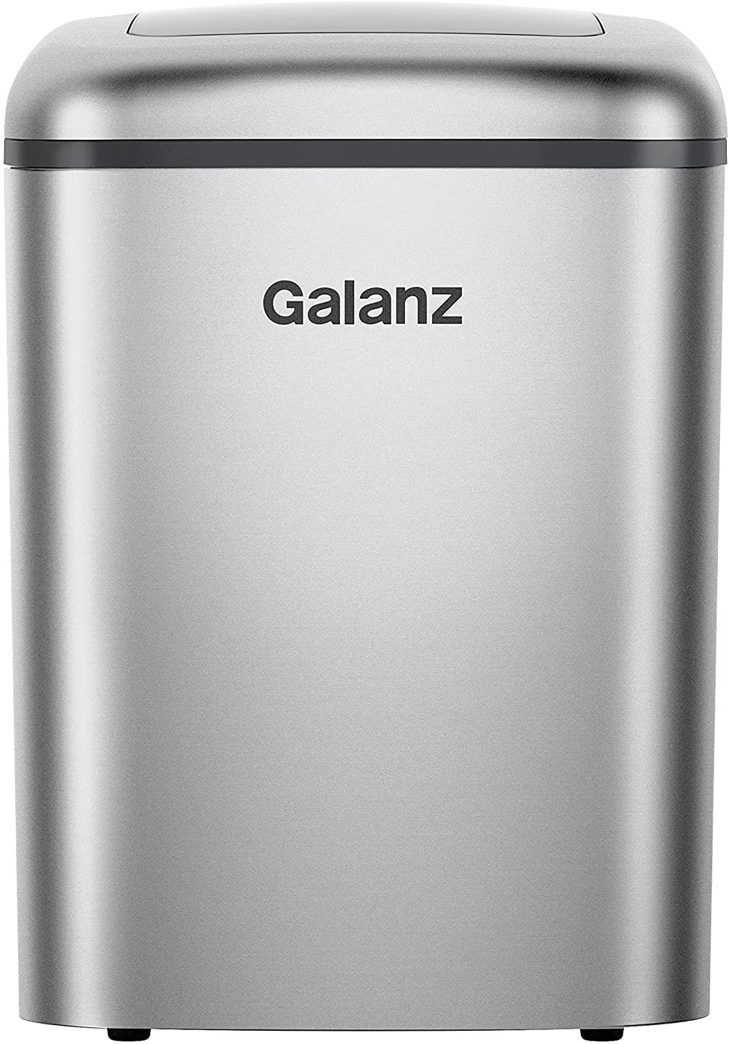 Galanz Portable Countertop Ice Maker, 26 lbs in 24 Hours, 9 Bullet Cubes in 9 Minutes, 2 Ice Sizes, 2.1 L, Retro Red
