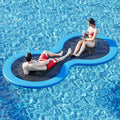 Round Inflatable Floating Dock, 3.6ft, 4in Thick, Yellow