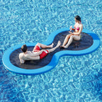 Round Inflatable Floating Dock, 3.6ft, 4in Thick, Yellow