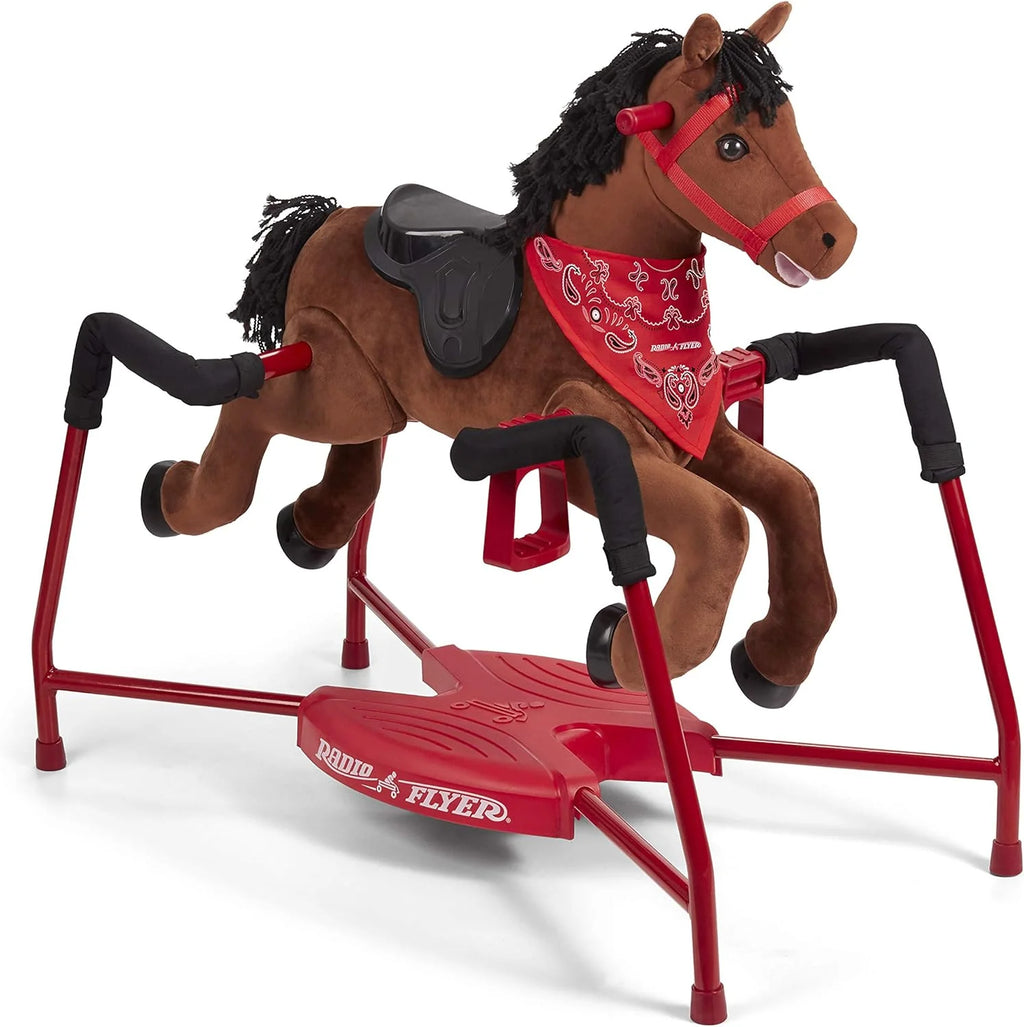 Brown Plush Interactive Riding Horse - Large