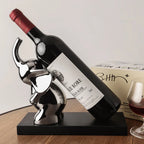 Elephant Resin Wine Bottle Holder, 1 Bottle - Freestanding