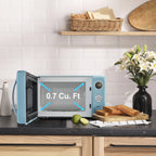 Galanz Retro Countertop Microwave Oven 0.7 Cu ft, 700 Watts, Blue - GLCMKA07BER-07A