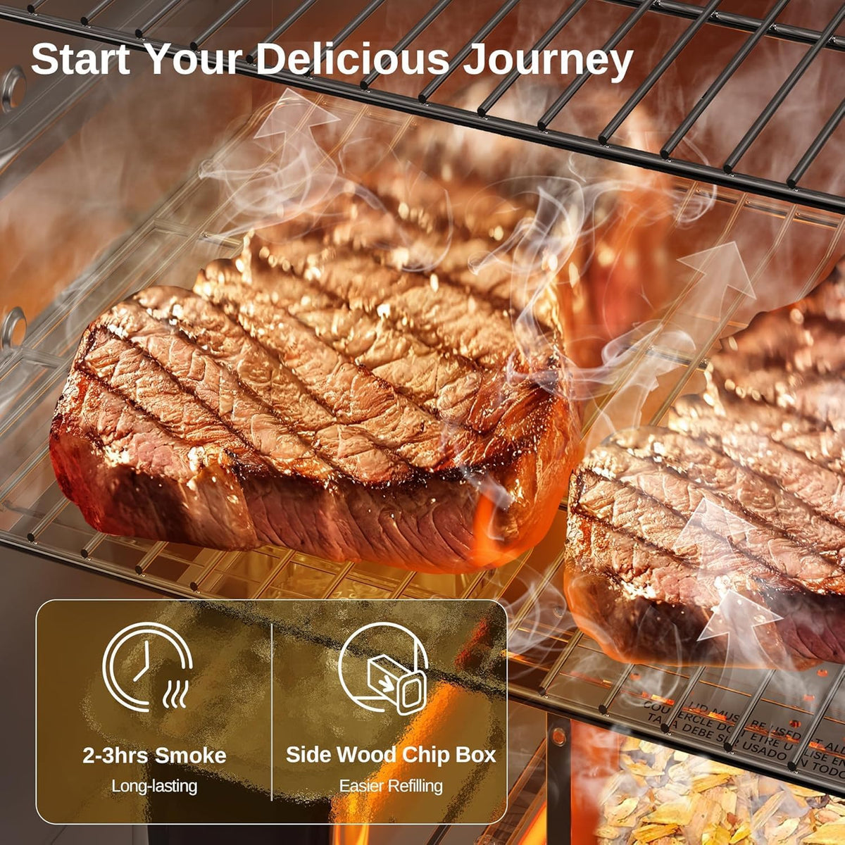 EAST OAK 30 in Outdoor Electric Smoker With Built-In Meat Probe