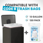 13.2 Gallon Stainless Steel Step Kitchen Trash Can With Odor Control