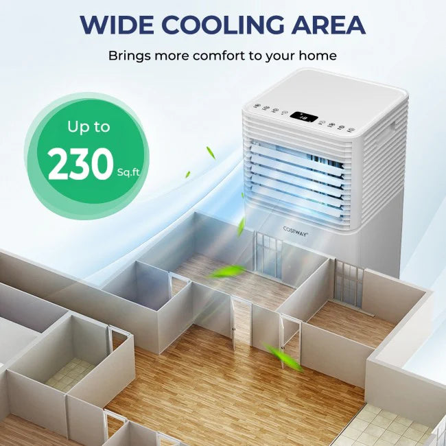 8000 BTU 3-in-1 Portable Air Conditioner With Dehumidifier And Fan Mode