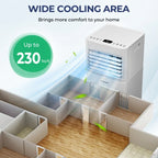 8000 BTU 3-in-1 Portable Air Conditioner With Dehumidifier And Fan Mode