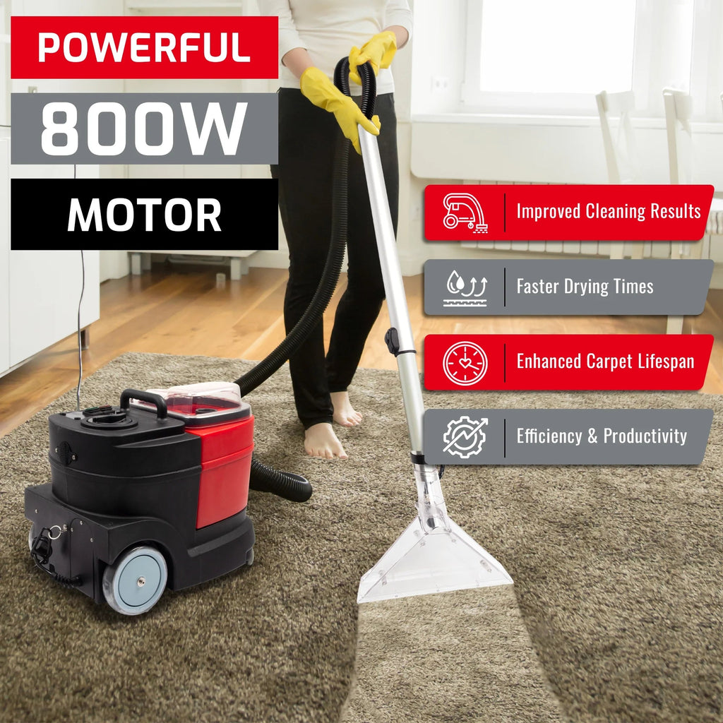 SunMax Carpet And Upholstery Extractor Cleaning Machine, 1.07 HP, 3.7-Gal Tank