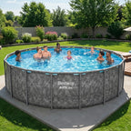 Bestway Above Ground Pool Set, 18 ft x 52 in, Dark Marble - APX 365