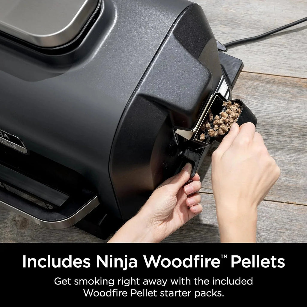 Ninja 7-in-1 Portable Electric Outdoor Grill And Smoker With Thermometer, Grey - OG751BRN