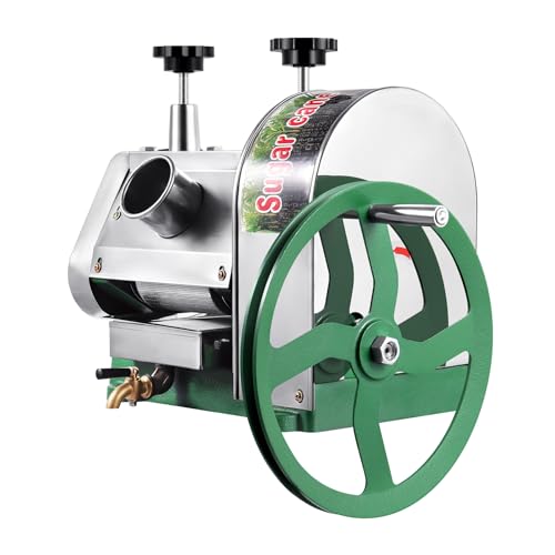 TRY YEAN Manual Sugarcane Juicer, Stainless Steel, 110LBS Per Hour, 2 Inch Inlet