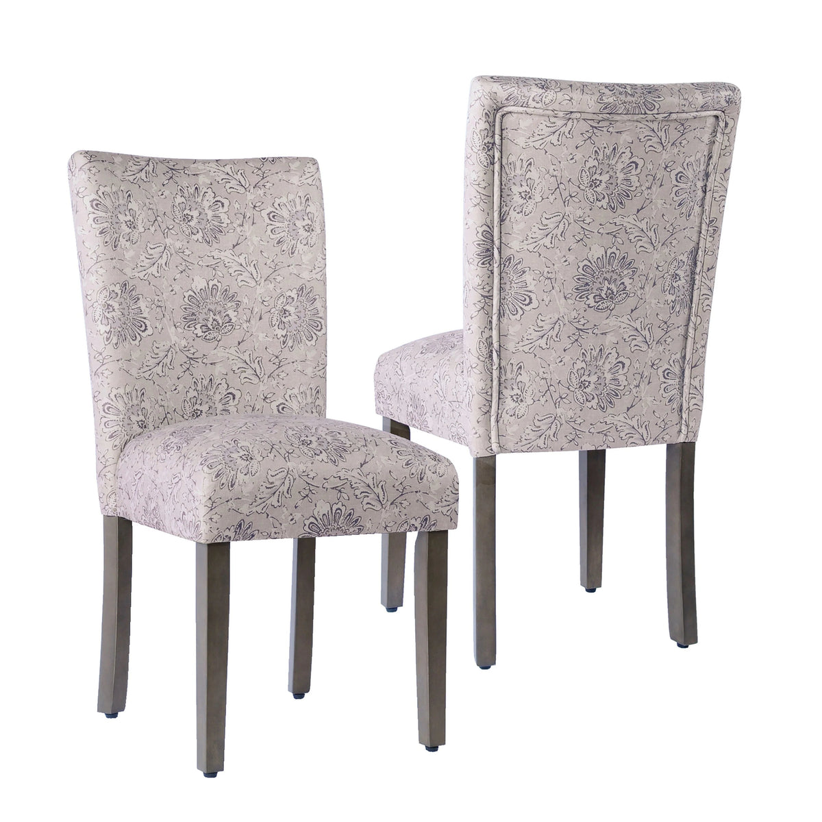 Set Of 2 Upholstered Parsons Dining Chairs, 38 in H x 19 in W x 23.5 in D
