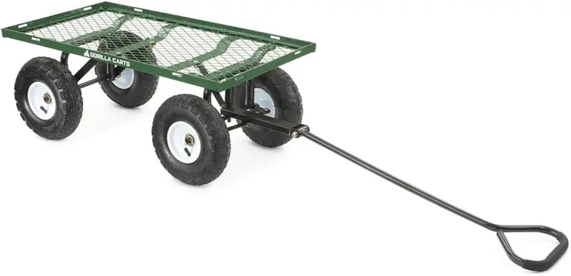 Gorilla Carts Steel Garden Cart, 3 Cu Ft, 400 Lb Capacity, Pneumatic Tires