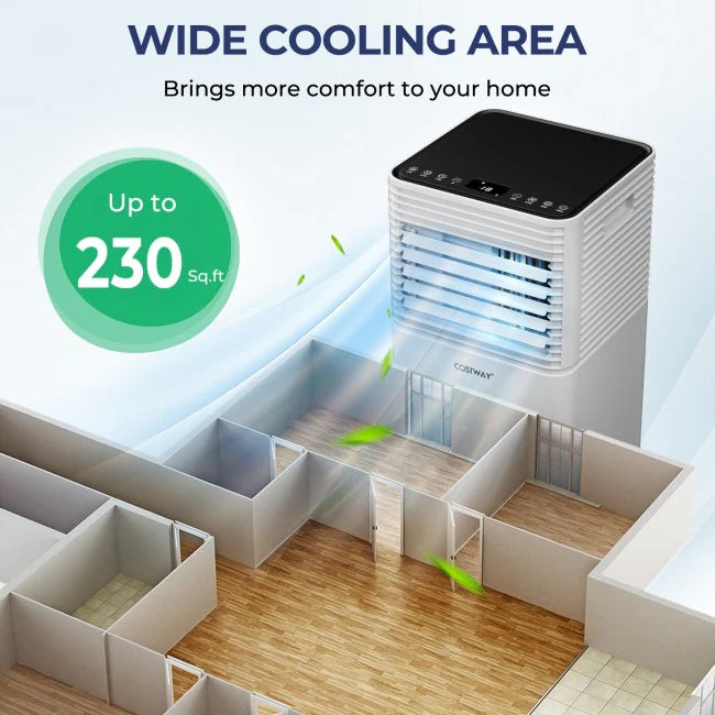 8000 BTU 3-in-1 Portable Air Conditioner With Dehumidifier And Fan Mode