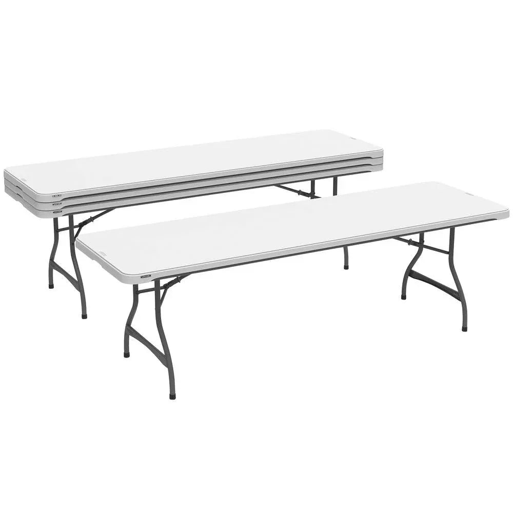 Commercial Stacking Folding Table 4-Pack, 8 ft, White - 80344