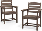 SERWALL 7-Piece HDPE Patio Dining Set, Aruba, 66.9in D x 32.2in W x 29.1in H