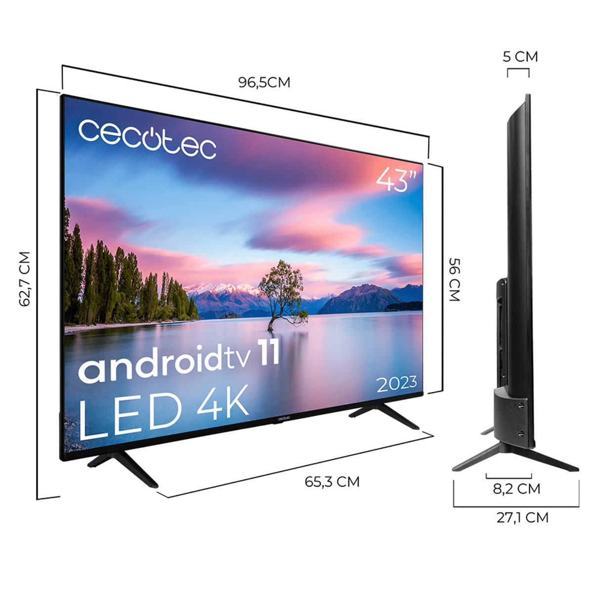 Cecotec LED Television 43 inch 4K UHD Android TV - ALU10043S