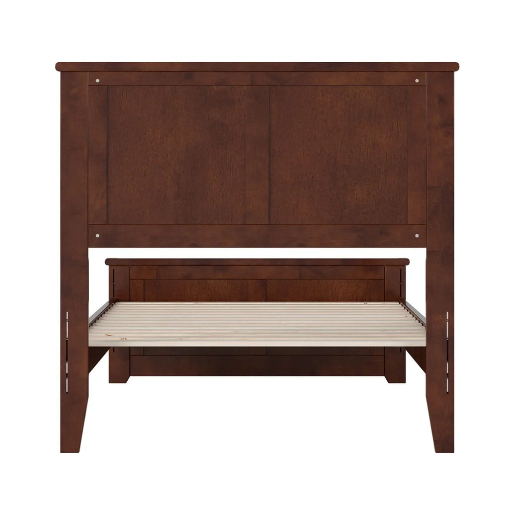 AFI Twin Solid Wood Low Profile Platform Bed With Matching Footboard, Walnut - Charlotte