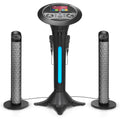 Portable WiFi Karaoke Machine With 7in Touchscreen, Built-In Speaker And 2 Wired Microphones - Black Pedestal
