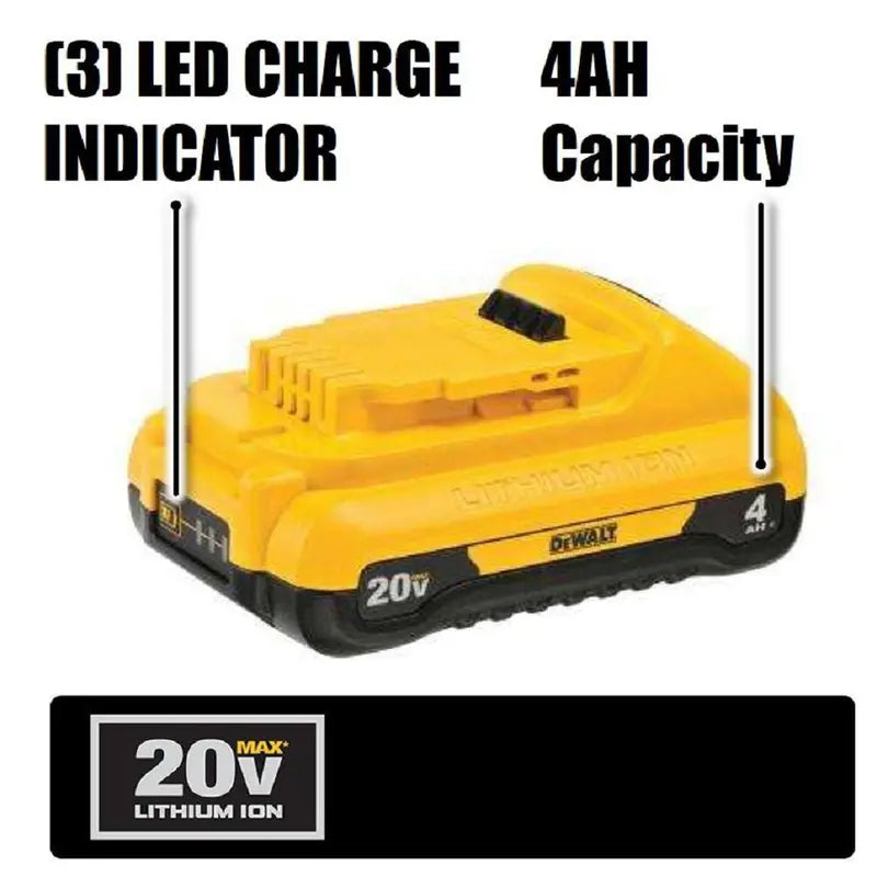 DEWALT 20V MAX Compact Lithium-Ion 4.0Ah Battery Pack - DCB240