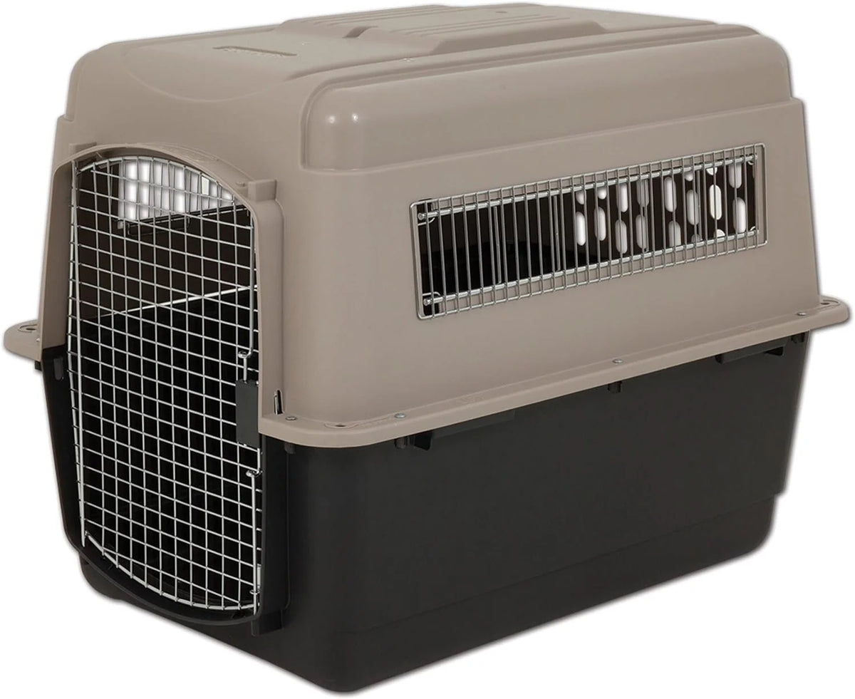 Petmate Ultra Vari Dog Travel Kennel, 48 in Long, 90 to 125 lbs - Taupe Black