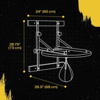Speed Bag Platform Set, 23 in Wood Platform, 8 Inches Adjustment - Black