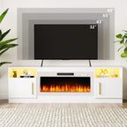 Bossin 70 Fireplace TV Stand With 36 Electric Fireplace For TVs Up To 80 - 16-Color LED Lights
