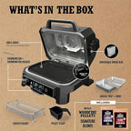 Ninja 7-in-1 Portable Electric Outdoor Grill And Smoker With Thermometer, Grey - OG751BRN