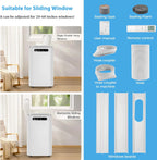 HUMHOLD Portable Air Conditioner 14000 BTU, 3-in-1 Cooling, Dehumidifier And Fan, White - HDPAC-10-B1