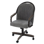 Casual Dining Cushion Swivel-and-Tilt Rolling Caster Chair, 38 Inches H x 24 Inches W x 22 Inches D