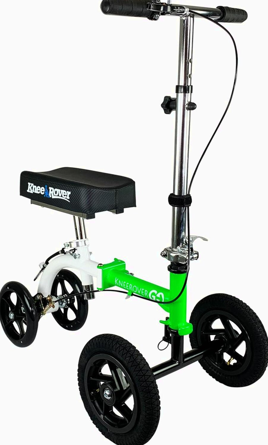 KneeRover Knee Scooter For Adults, 9-Inch Tires, Race Car Green - GO HYBRID