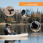 Lifetime Fishing Kayak 10ft 2-Pack With Paddles, UV-Protected HDPE, Tan - Tamarack Angler 100