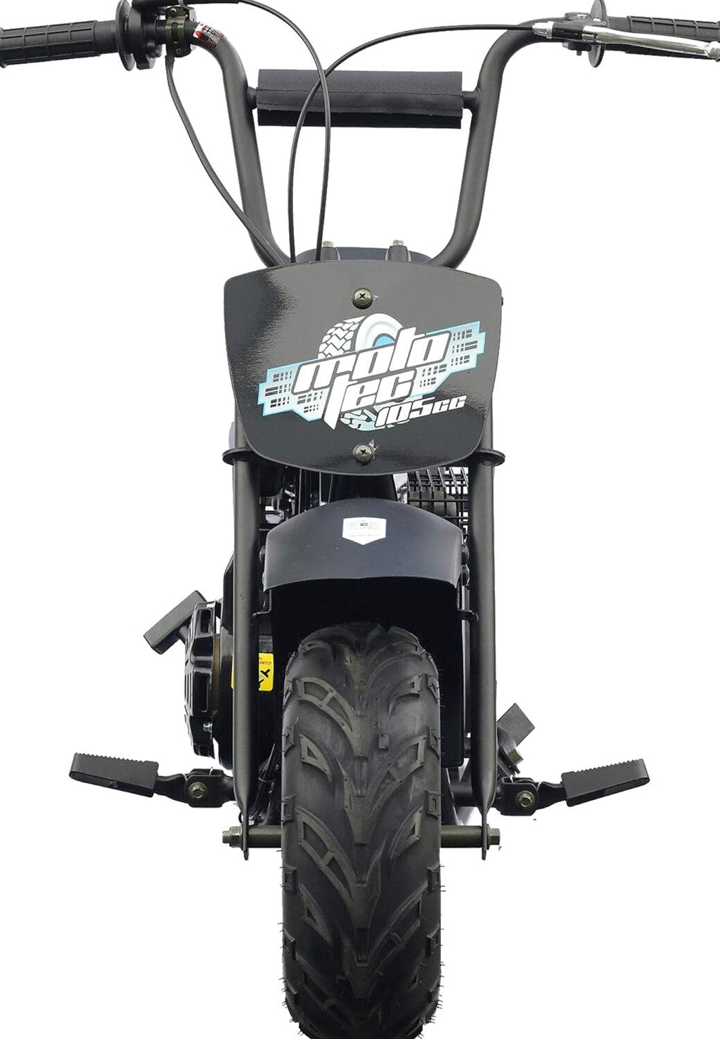 MotoTec 105CC 3.5HP Mini Bike, Black, Alloy Steel, 23mph - KN110-A