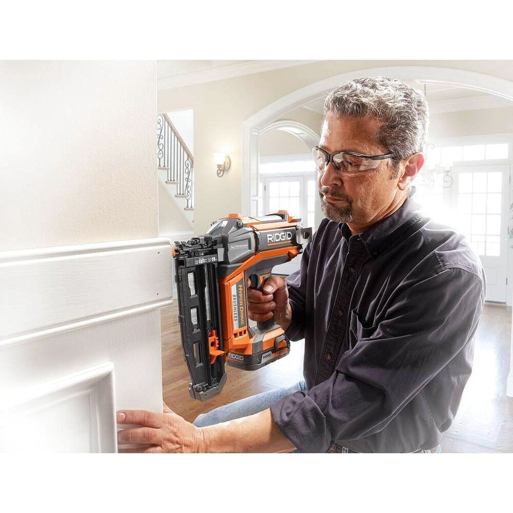 RIDGID 18V Brushless Cordless Nailer Combo Kit With 18-Gauge Brad And 16-Gauge Finish Nailers