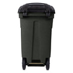 Toter 32 Gallon Greenstone Trash Can With Quiet Wheels And Attached Lid, 24.25 in D x 19.75 in W x 37.5 in H - ANA32-55410