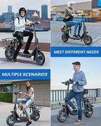 URBANMAX C1 Electric Scooter With Seat, 450W Motor, 22 Mile Range, 12 Inch Tires, Black